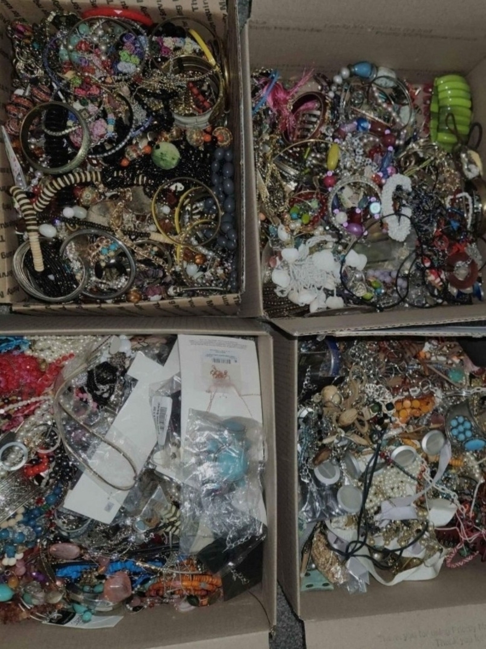 4 Pounds Jewelry Lot Lbs Costume Vintage Necklaces Rings Earrings Mystery Lot